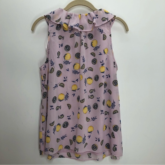 Juicy Couture pink with lemon print sleeveless blouse - Picture 6 of 6
